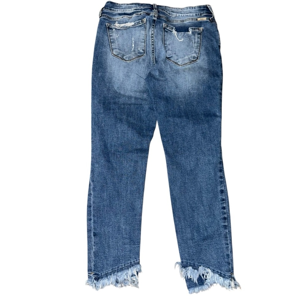 KanCan Distressed Skinny Jeans Size 13/30 Raw Hem Stretch NWOT - Picture 3 of 9